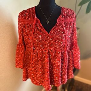 Cute Lucky Brand Boho Blouse